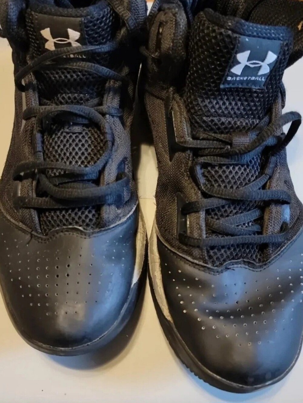 Under Armour Black and Gray High-Top Athletic Sneakers